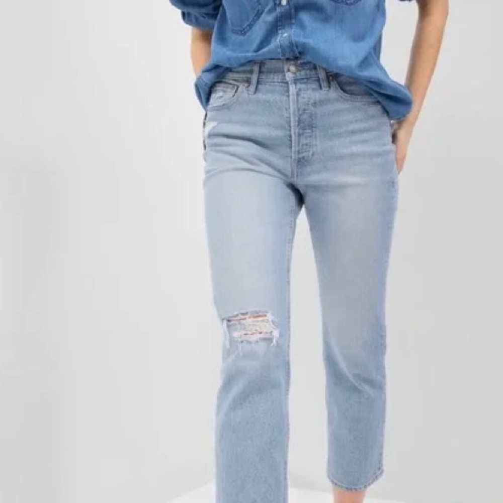 GAP Denim Cheeky Straight High Rise Jeans Light Wash - Picture 11 of 11